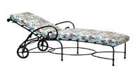 Florentine Chaise Lounge - fabric ties - 25 1/2